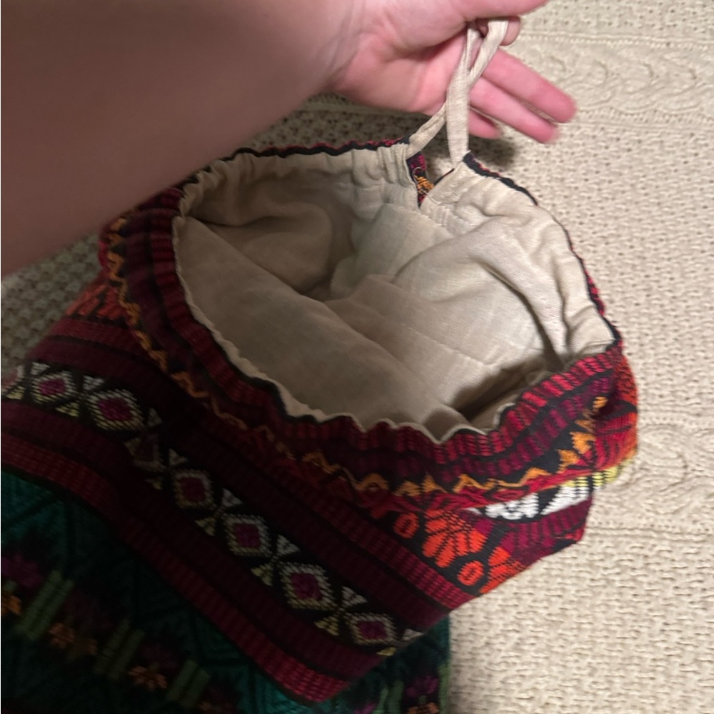 Colorful Patterned Drawstring Backpack - Picture 4 of 7